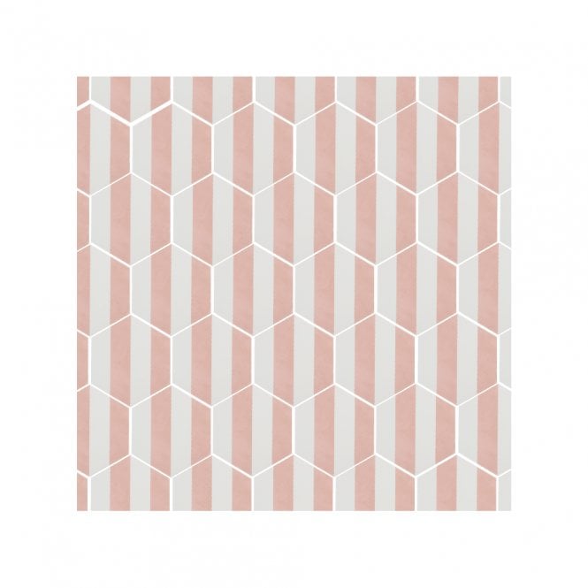 Naples Hexagon Pink 22.8cm x 19.8cm Wall & Floor Tile