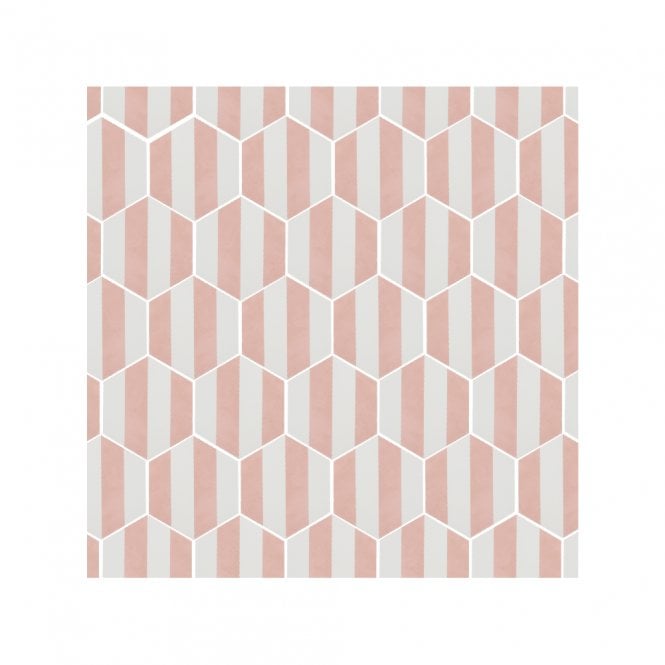 Naples Hexagon Pink 22.8cm x 19.8cm Wall & Floor Tile
