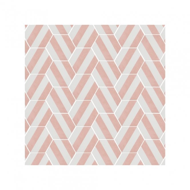 Naples Hexagon Pink 22.8cm x 19.8cm Wall & Floor Tile