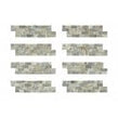 Native Stone Travertine Silver/Cream Mix Splitface 10cm x 36cm Wall Tile