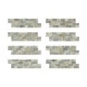 Native Stone Travertine Silver/Cream Mix Splitface 10cm x 36cm Wall Tile