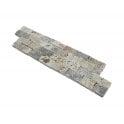 Native Stone Travertine Silver/Cream Mix Splitface 10cm x 36cm Wall Tile