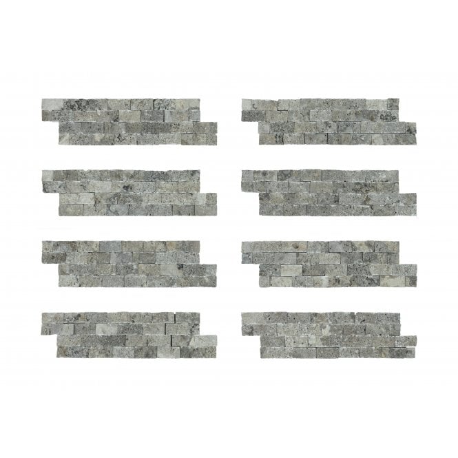 Native Stone Travertine Silver Splitface 10cm x 36cm Wall Tile