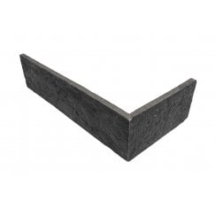New York Brick Black Corner 12cm x 25cm Wall Tile