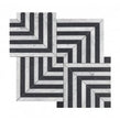 New York Carrara White & Nero Marquina 49.3cm x 49.3cm Mosaic Tile