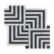 New York Carrara White & Nero Marquina 49.3cm x 49.3cm Mosaic Tile