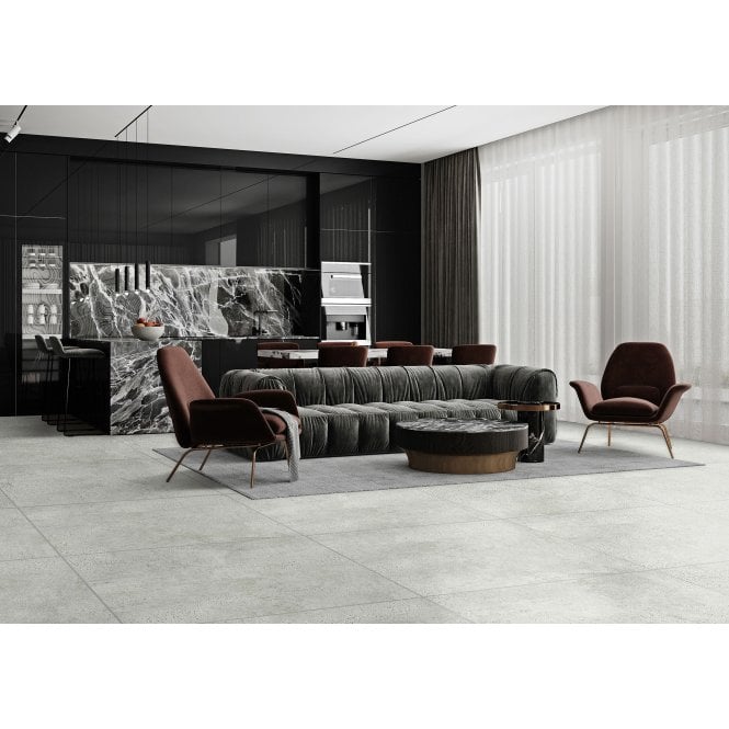 Newstone Light Grey Rectified Porcelain 119.8cm x 119.8cm Floor Tile