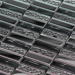 Nightfall Stainless 30cm x 30cm Glass Mosaic Tile