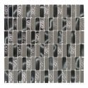 Nightfall Stainless 30cm x 30cm Glass Mosaic Tile