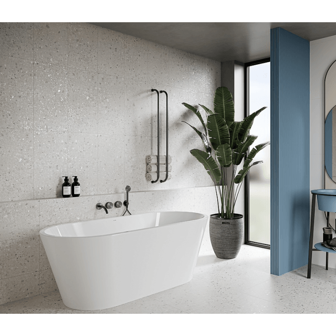 Nirvana Grey Terrazzo 59.8cm x 59.8cm Wall & Floor Tile