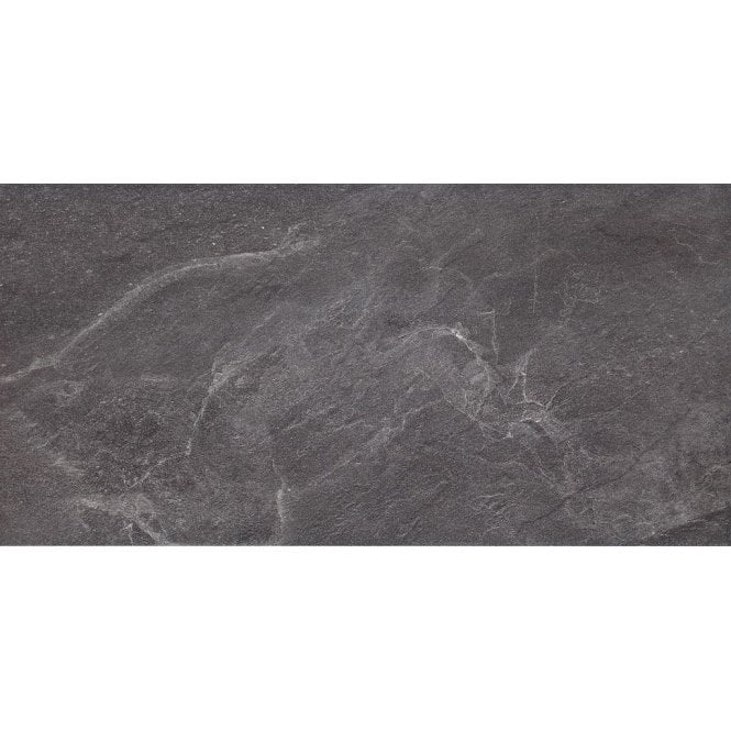 Noir Stone Effect Grey 29.7cm x 59.8cm Wall & Floor Tile