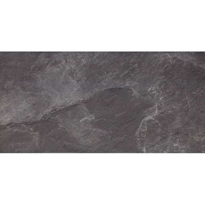 Noir Stone Effect Grey 29.7cm x 59.8cm Wall & Floor Tile