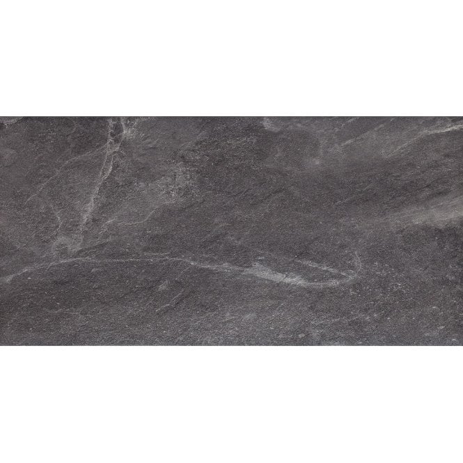 Noir Stone Effect Grey 29.7cm x 59.8cm Wall & Floor Tile