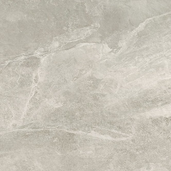 Noir Stone Effect Light Grey 59.8cm x 59.8cm Wall and Floor Tile