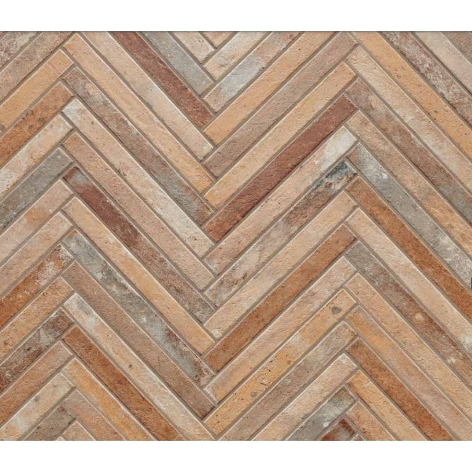 Italian Design Nolito Multicolour Brick Matt 4.8cm x 45cm Wall & Floor Tile