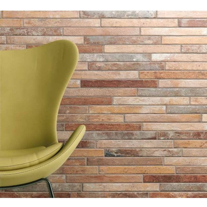 Italian Design Nolito Multicolour Brick Matt 4.8cm x 45cm Wall & Floor Tile