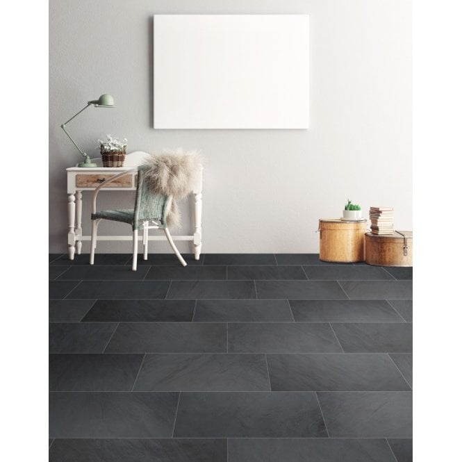 Italian Design Ocean Slate Abyss 30cm x 60cm Wall & Floor Tile