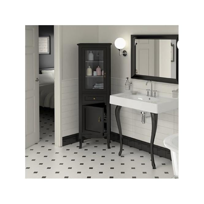Equipe Octagon Matt Black 20cm x 20cm Tile