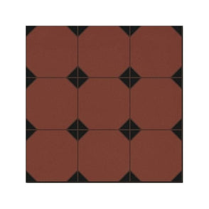 Vives Octagon Terracotta 31.6cm x 31.6cm Wall and Floor Tile