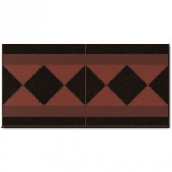 Vives Octagon Terracotta Border Tile 15.8cm x 31.6cm