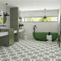 Octagon Valeta Verde 20cm x 20cm Wall & Floor Tile