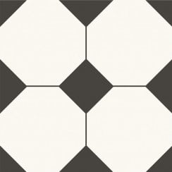 Octagon White 29.8cm x 29.8cm Wall and Floor Tile