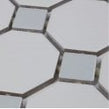 Octagon White Grey Matt & Gloss (5.5cm x 5.5cm) 29.5cm x 29.5cm Mosaic Tile