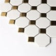 Octagonal White Gold 29.5cmx 29.5cm (2.3cm x 2.3cm) Mosaic