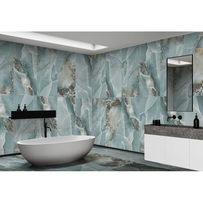 Onyx Agate Aqua 60cm x 120cm Wall and Floor Tile