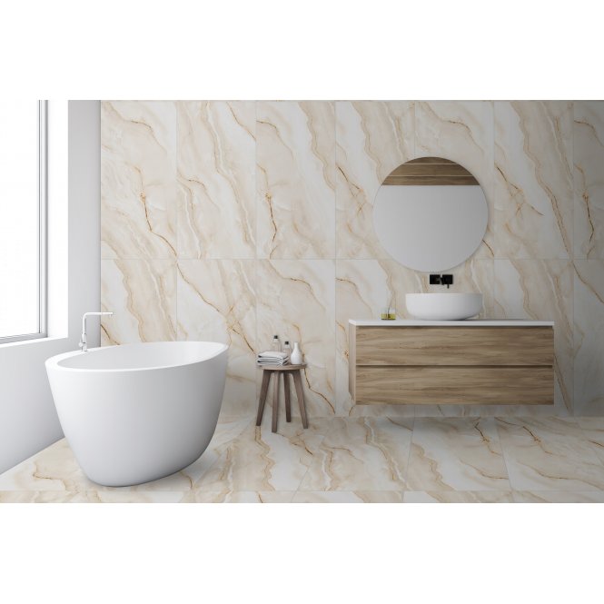 Onyx Gold Polished 60cm x 120cm Wall and Floor Tile