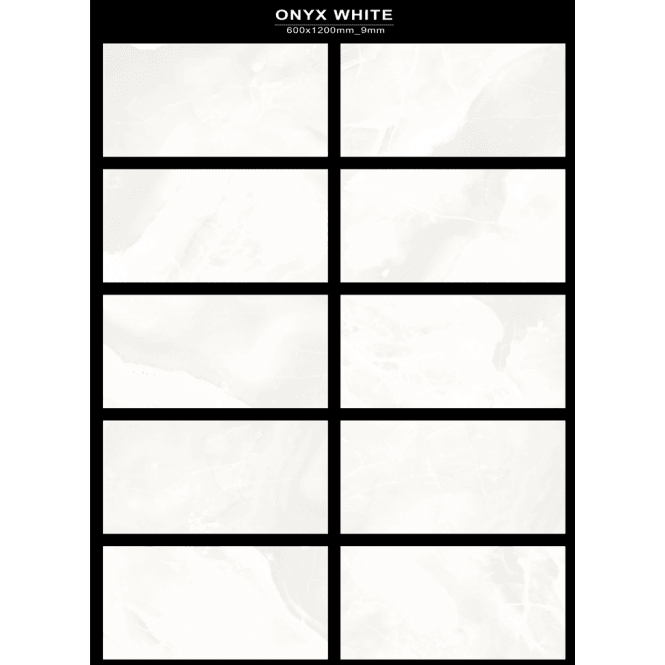 Onyx White 60cm x 120cm Wall & Floor Tile