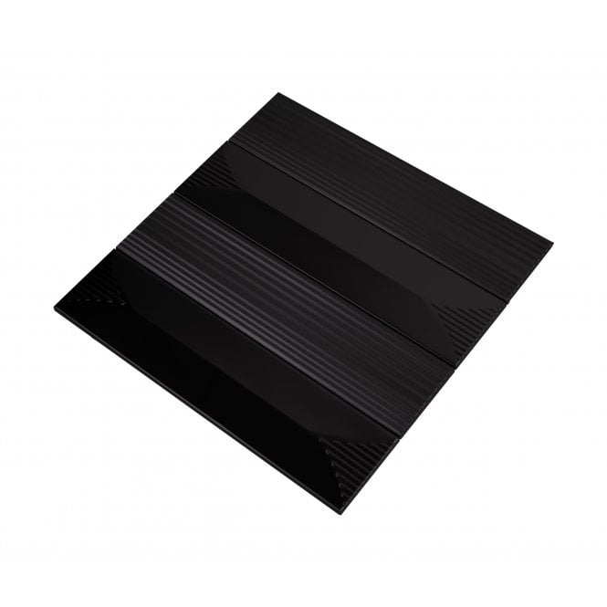 Ophelia Black (6cm x 24cm) 24.3cm x 24cm Mosaic Tile