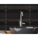 Ophelia Black (6cm x 24cm) 24.3cm x 24cm Mosaic Tile