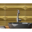 Ophelia Gold (6cm x 24cm) 24.3cm x 24cm Mosaic Tile