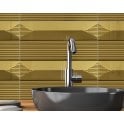 Ophelia Gold (6cm x 24cm) 24.3cm x 24cm Mosaic Tile
