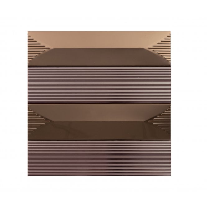 Ophelia Rose Gold (6cm x 24cm) 24.3cm x 24cm Mosaic Tile