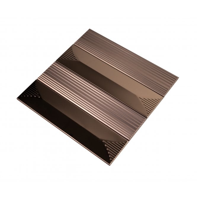Ophelia Rose Gold (6cm x 24cm) 24.3cm x 24cm Mosaic Tile