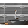 Ophelia Silver (6cm x 24cm) 24.3cm x 24cm Mosaic Tile