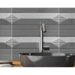 Ophelia Silver (6cm x 24cm) 24.3cm x 24cm Mosaic Tile