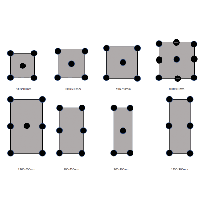 Outdoor Tile 47-115mm Pedestal Levelling System