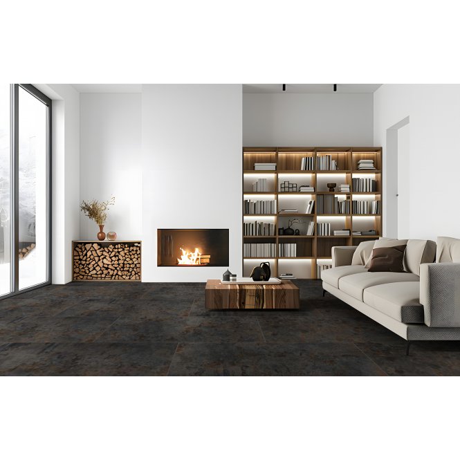Oxide Anthracite Semi Lapp 60cm x 120cm Wall & Floor Tile