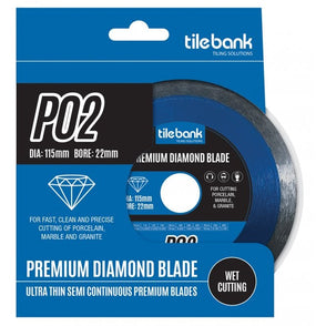 Tile Bank P02 Wet Diamond Blade 115mm x 22mm