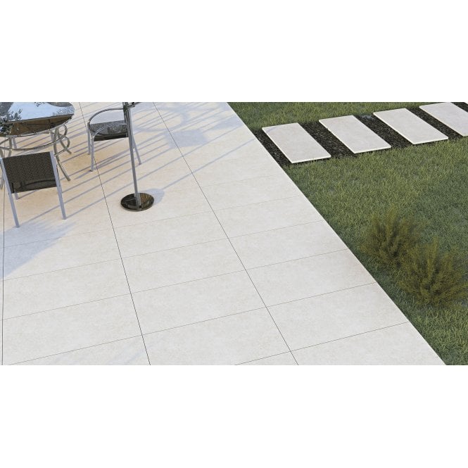 Padova Off White 60cm x 120cm x 2cm Outdoor Tile 23 SqM Project Pack