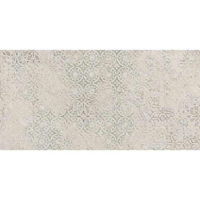 Padua Share Ivory Decor 25cm x 50cm Wall Tile