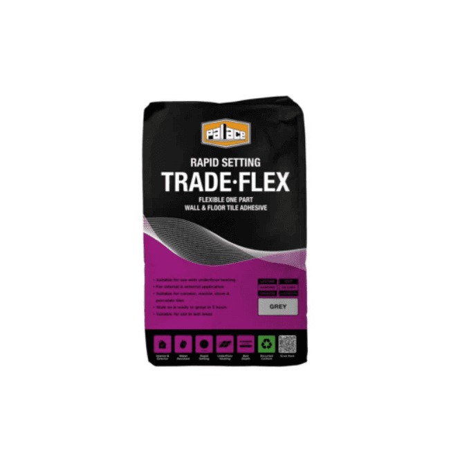 Palace Trade-Flex One Part Flexible Rapid Set Adhesive Grey 20kg