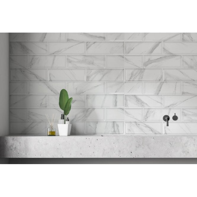 Palatina White Decor 30cm x 60cm Wall Tile
