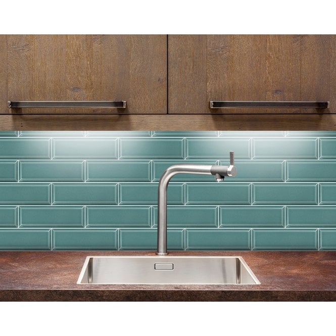 Parisien Metro Crackle Emerald 7.5cm x 22.5cm Wall Tile