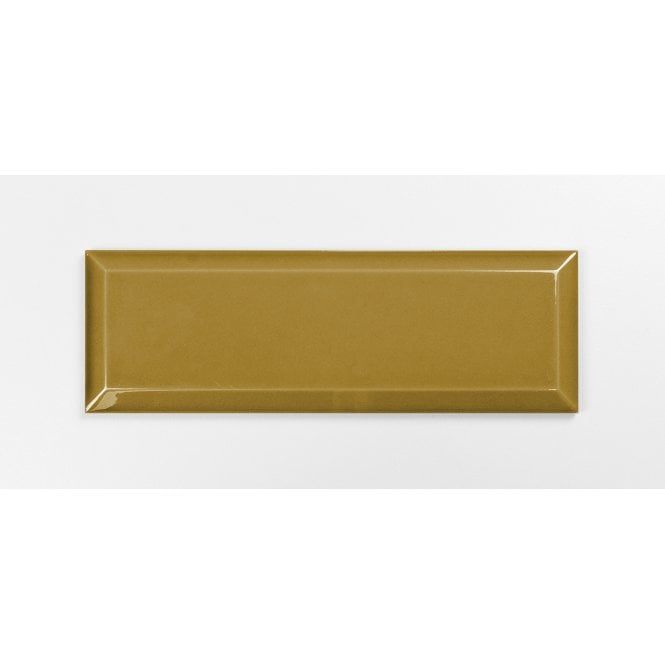 Parisien Metro Crackle Mustard 7.5cm x 22.5cm Wall Tile