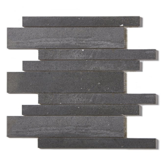 Paros Dark Grey Interlocking 29.5cm x 33.2cm Mosaic Tile