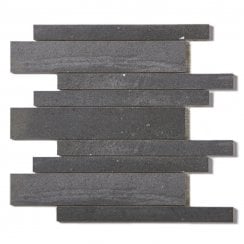 Paros Dark Grey Interlocking 29.5cm x 33.2cm Mosaic Tile